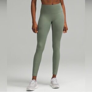 NWT! Lululemon Wunder Train Ribbed HR Tight 28” GREU (Grey Eucalyptus)